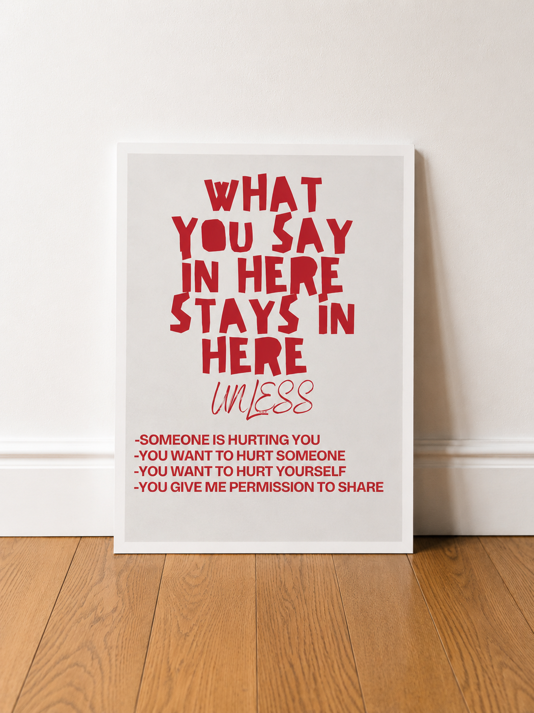 Therapy Privacy Poster- DIGITAL